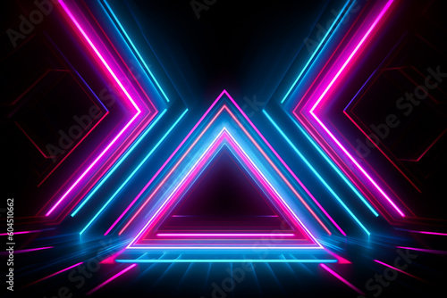 Colorful modern abstract background elegant neon light Generative Ai