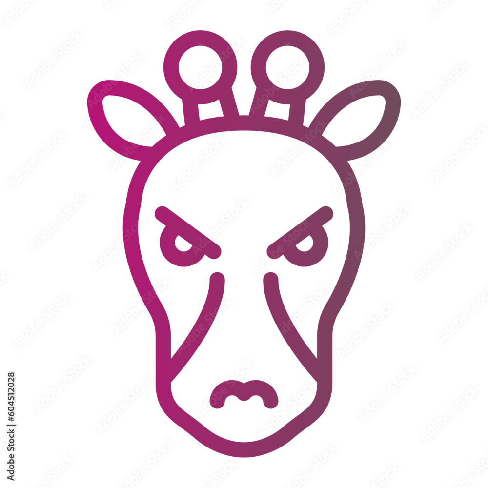 giraffe gradient icon giraffe gradient icon