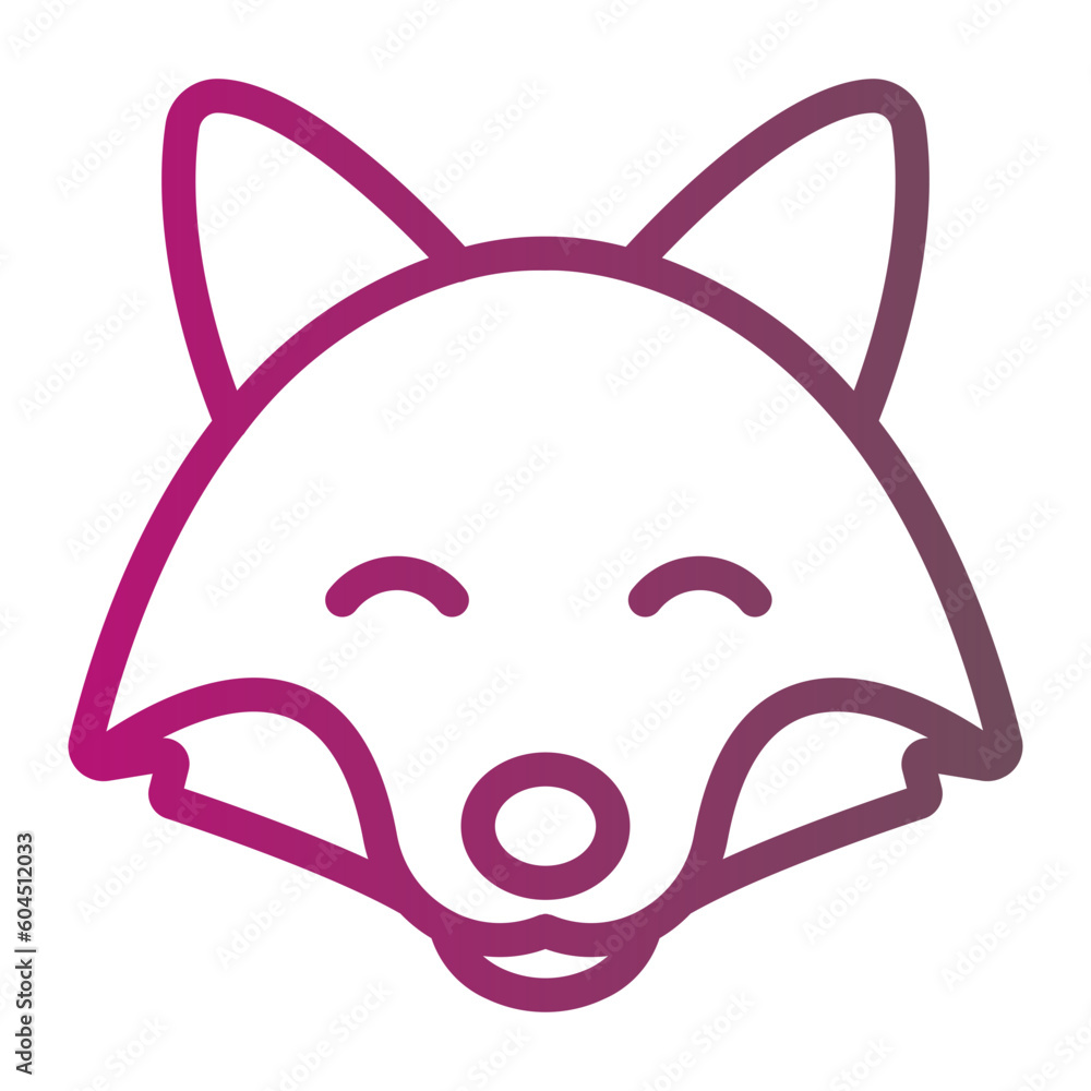 fox gradient icon fox gradient icon