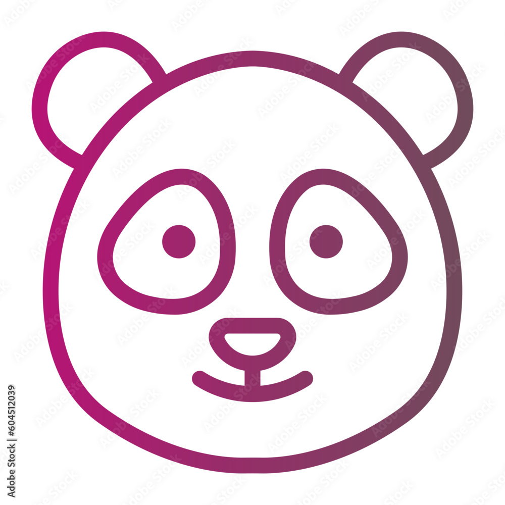 panda gradient icon panda gradient icon