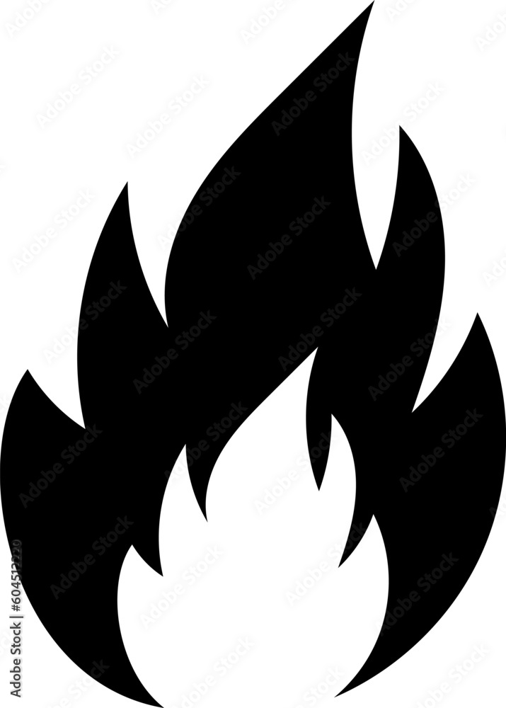 Fire icon in line style, flames, flame of shapes, bonfire flat vector illustration Fire icon in line style, flames, flame of shapes, bonfire flat vector illustration