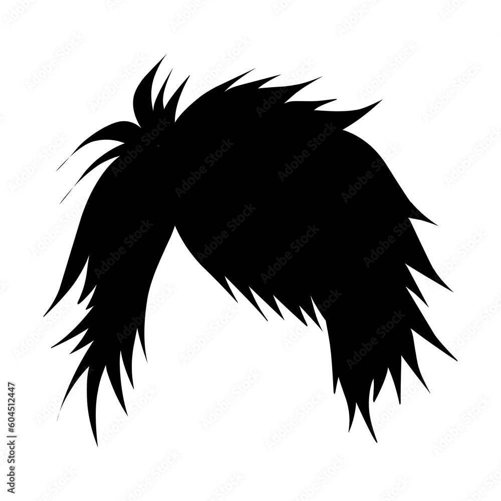 Obraz premium Illustration of a cool long hair style for men