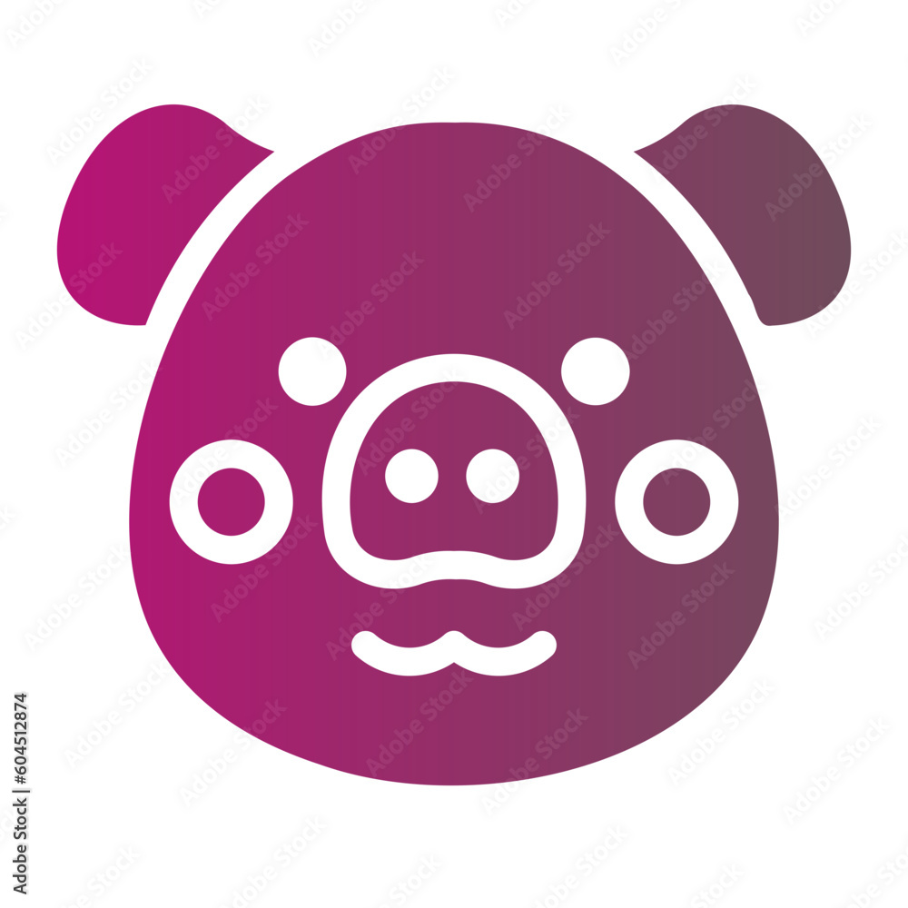 pig gradient icon pig gradient icon