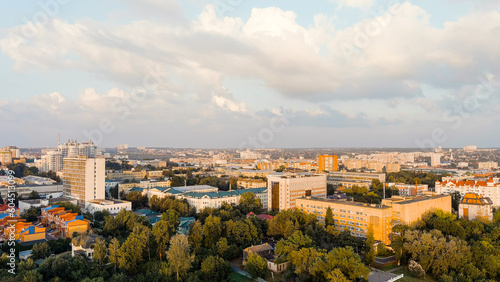 Oryol  Russia. History Center. View of the city from the air. Summer  Aerial View