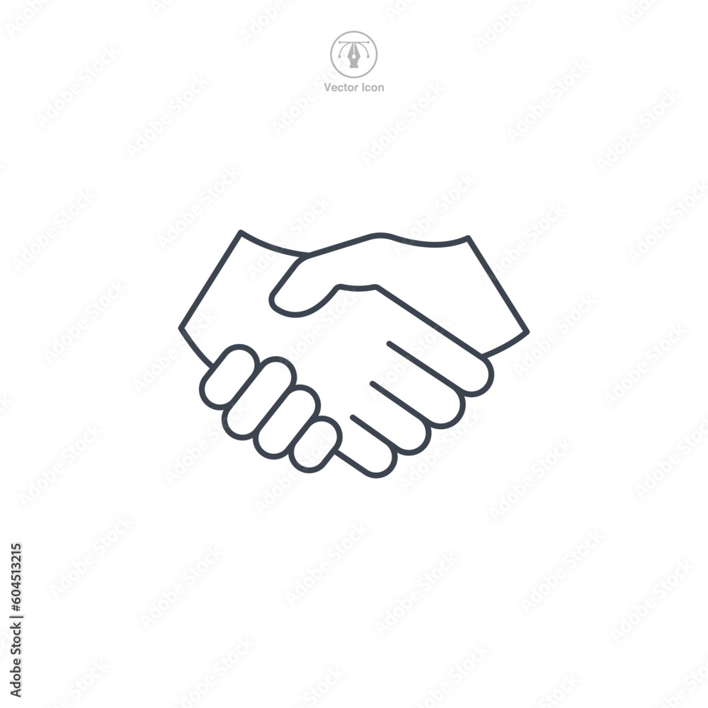 Handshake icon symbol template for graphic and web design collection logo vector illustration Handshake icon symbol template for graphic and web design collection logo vector illustration
