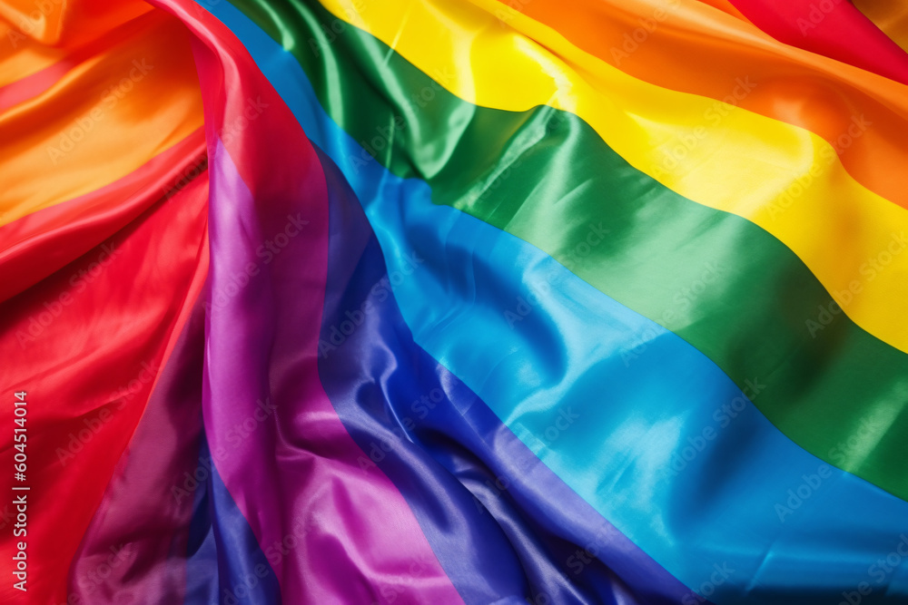 Photo rainbow flag as a symbol made with Generative AI Photo rainbow flag as a symbol made with Generative AI