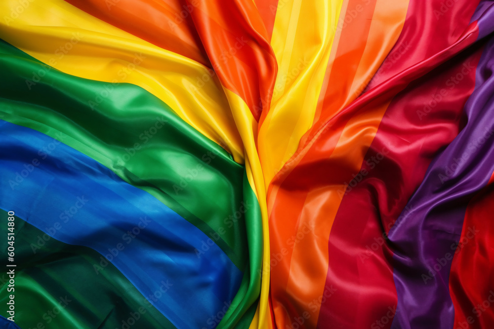 Photo rainbow flag as a symbol made with Generative AI Photo rainbow flag as a symbol made with Generative AI