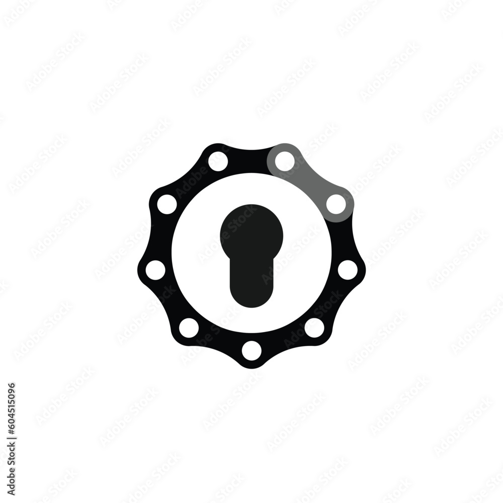 chain security logo technology vector design tech