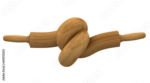 Fotografie Knotted Rolling pin