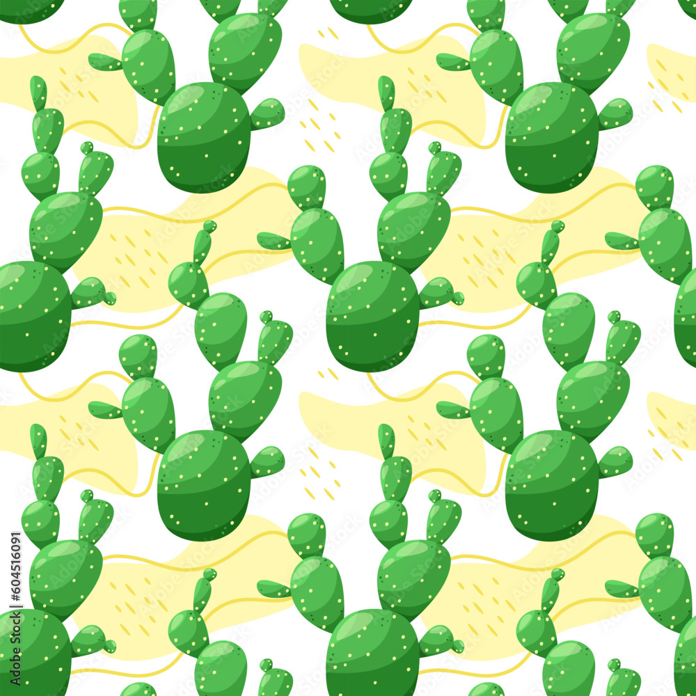 Seamless pattern with cacti. Desert plants.
Seamless pattern with cacti. Desert plants.