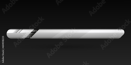 Abstract silver lower third screen title banner bar template for video broadcast