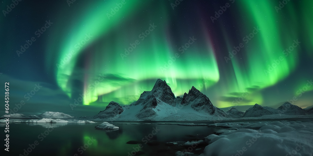 Polarlichter Landschaft KI Polarlichter Landschaft KI