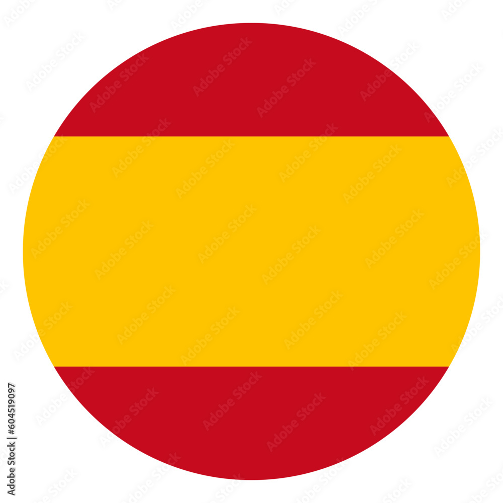 Fototapeta premium Spain flag in circle