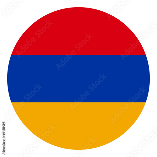 Free Download Flag of Armenia in round circle.	 - GFXLoad