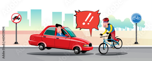 Accidents can always happen while riding a bicycle.