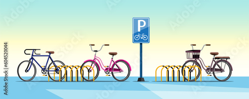 In the urban community, the municipality has arranged a parking area for bicycles to serve people who ride bicycles to park for public transport.