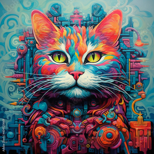 cat of the stars future created with Generative Ai technology