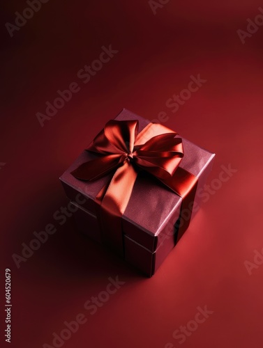 Background with gift boxes. Gift box flat top view. Poster surprise birthday, valentine's day, wedding and anniversary. generative ai