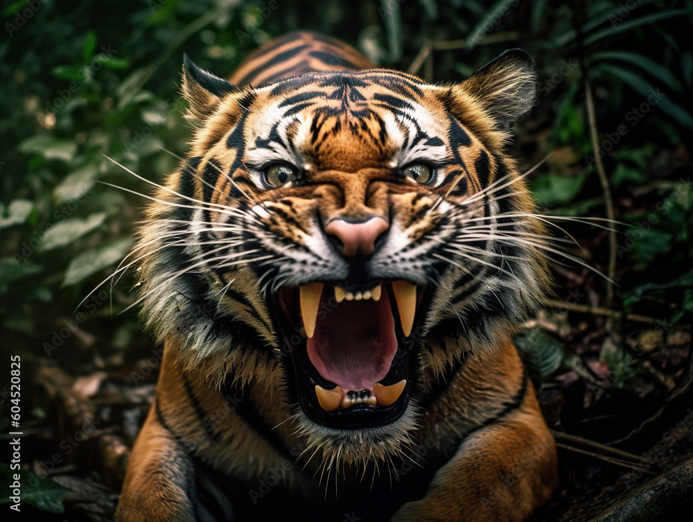 Angry tiger by Ai Art