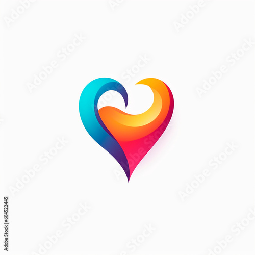 colorful heart logo created with Generative Ai technology