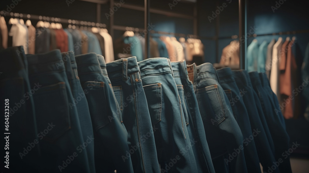 Jeans at the store. Generative Ai