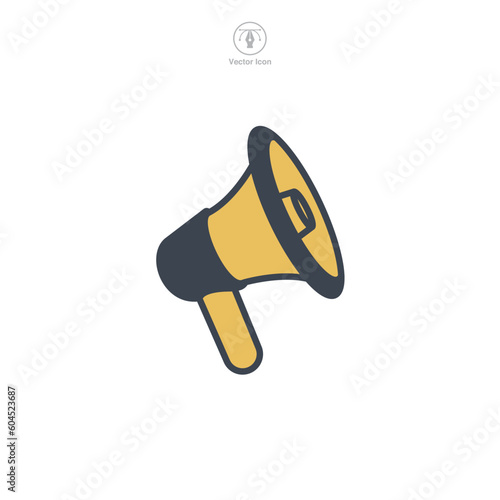 Megaphone icon symbol template for graphic and web design collection logo vector illustration