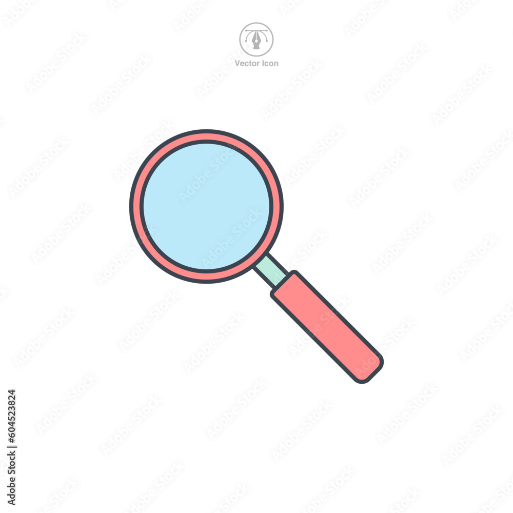 Magnifying Glass icon symbol template for graphic and web design collection logo vector illustration Magnifying Glass icon symbol template for graphic and web design collection logo vector illustration