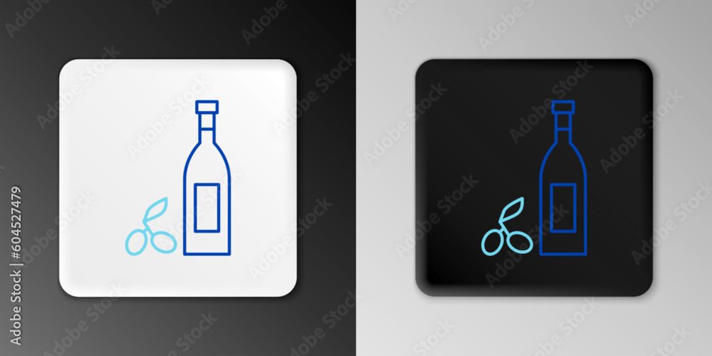 Line Bottle of olive oil icon isolated on grey background. Jug with olive oil icon. Colorful outline concept. Vector Line Bottle of olive oil icon isolated on grey background. Jug with olive oil icon. Colorful outline concept. Vector