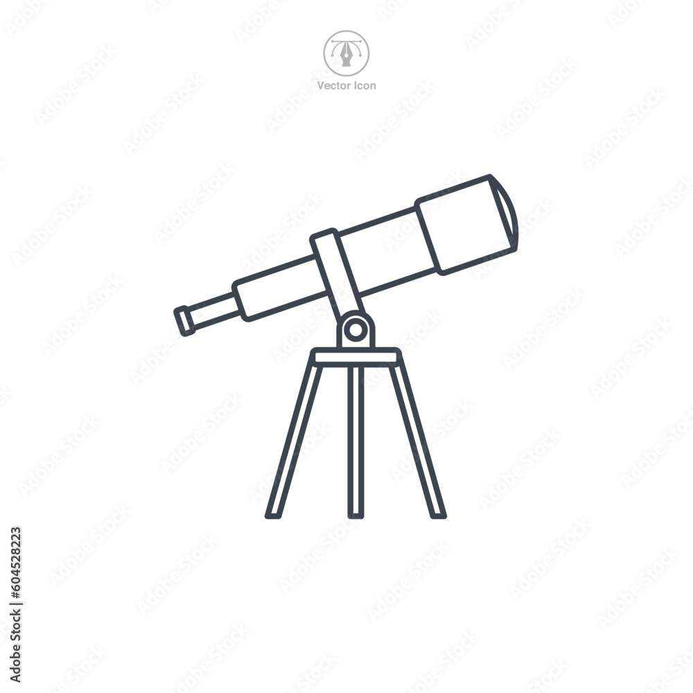 Telescope icon symbol template for graphic and web design collection logo vector illustration Telescope icon symbol template for graphic and web design collection logo vector illustration