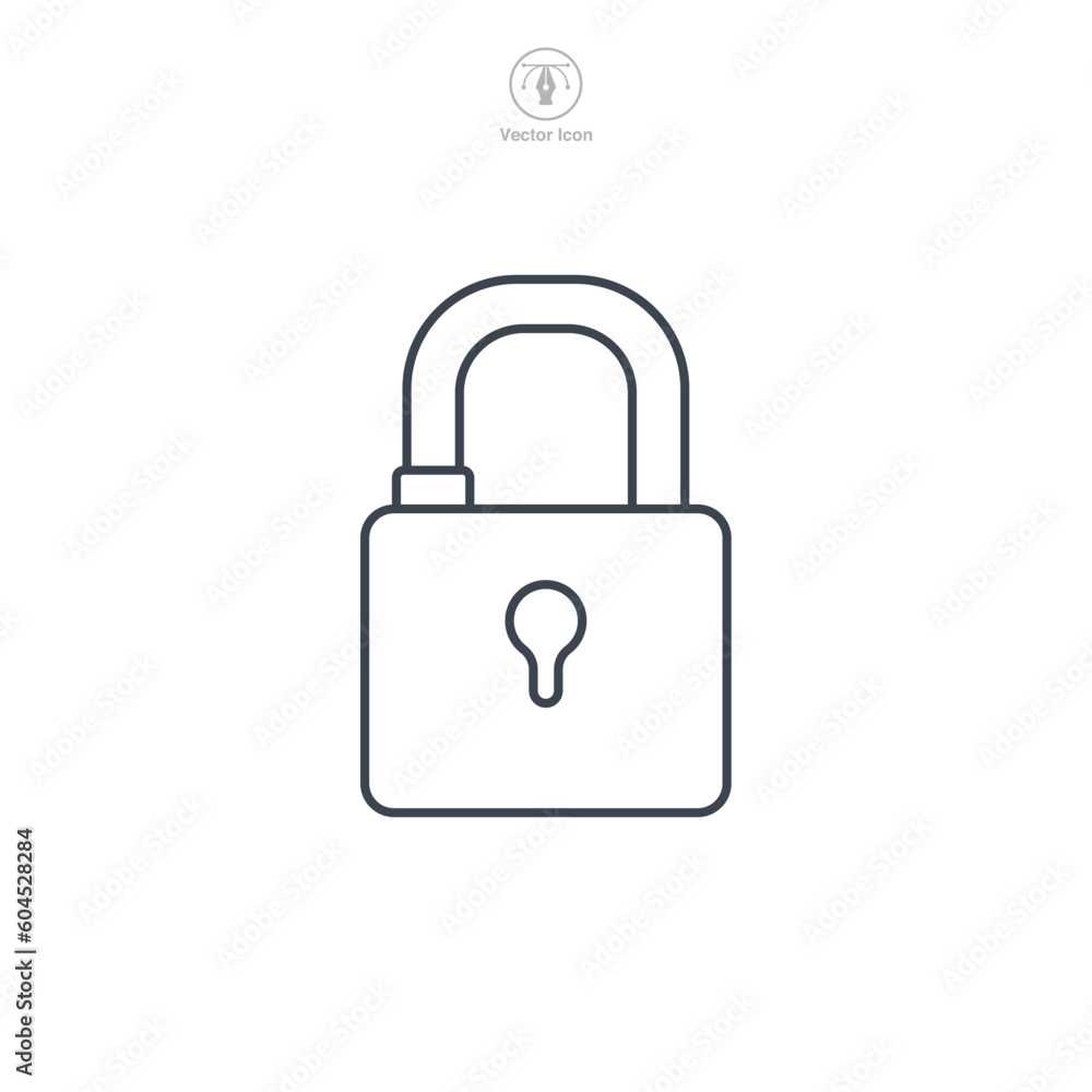 Padlock icon symbol template for graphic and web design collection logo vector illustration Padlock icon symbol template for graphic and web design collection logo vector illustration