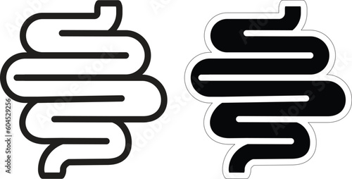 Intestines line icon. digestive system sign. digestion system symbol. flat style.