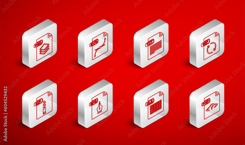 Set line PHP file document, SVG, TXT, GIF, XLS, PSD, EPS and ZIP icon. Vector Set line PHP file document, SVG, TXT, GIF, XLS, PSD, EPS and ZIP icon. Vector