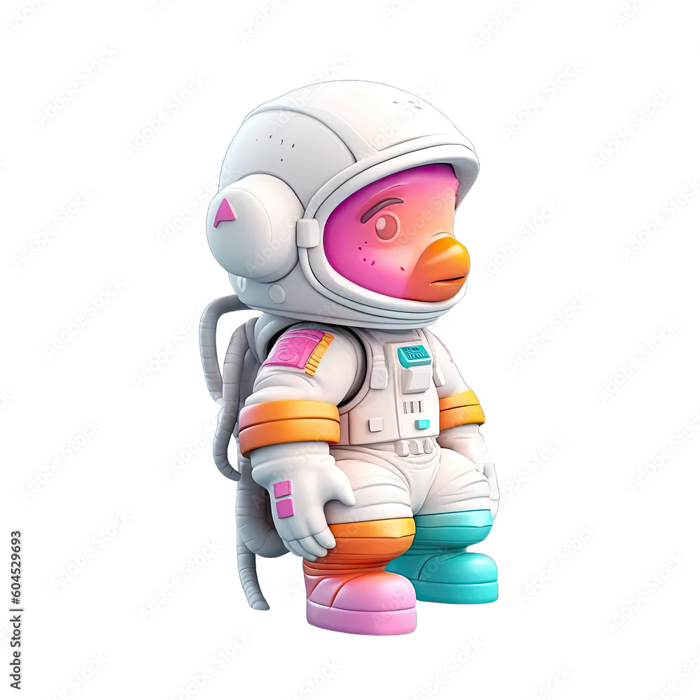 Dreamy astronaut with space suit with helmet - Plasticine Illustration 1 Dreamy astronaut with space suit with helmet - Plasticine Illustration 1