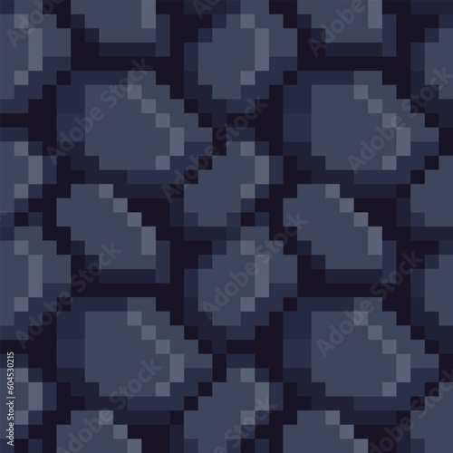 Ground or stone texture tile seamless pattern, for pixel art style game, isolated vector 8-bit illustration.