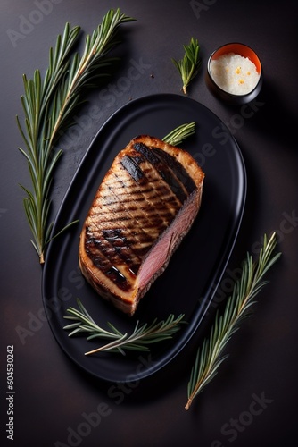 grilled salmon steak