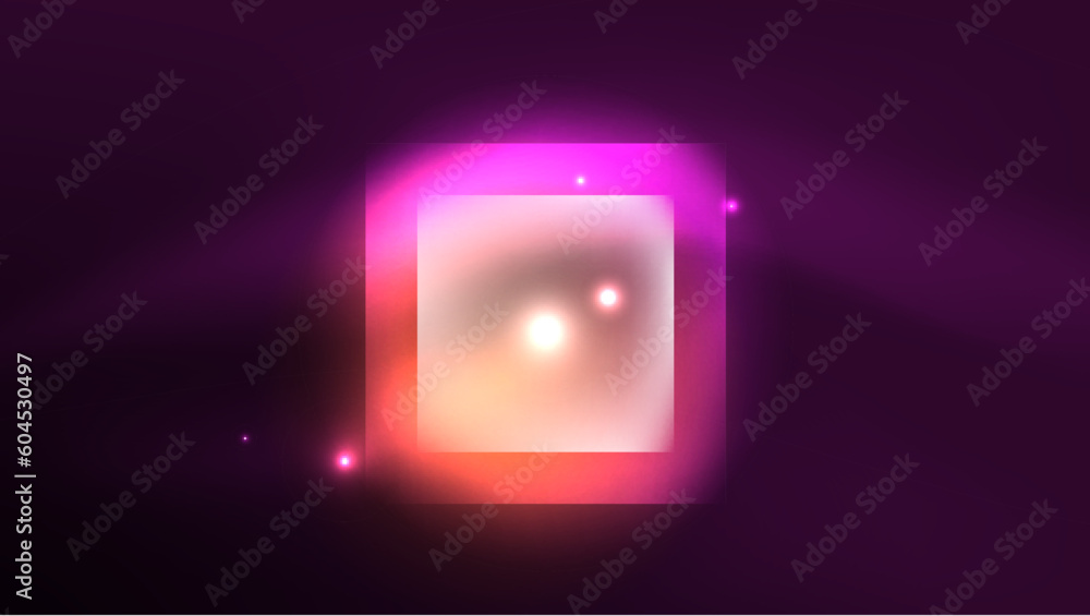Abstract background landing page, glass geometric shapes with glowing neon light reflections, energy effect concept on glossy forms Abstract background landing page, glass geometric shapes with glowing neon light reflections, energy effect concept on glossy forms