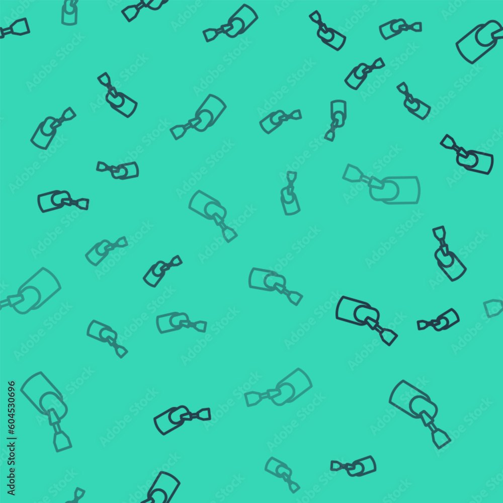Black line Milling cutter for manicure icon isolated seamless pattern on green background. Apparatus for manicure. Manicure tools. Vector Black line Milling cutter for manicure icon isolated seamless pattern on green background. Apparatus for manicure. Manicure tools. Vector
