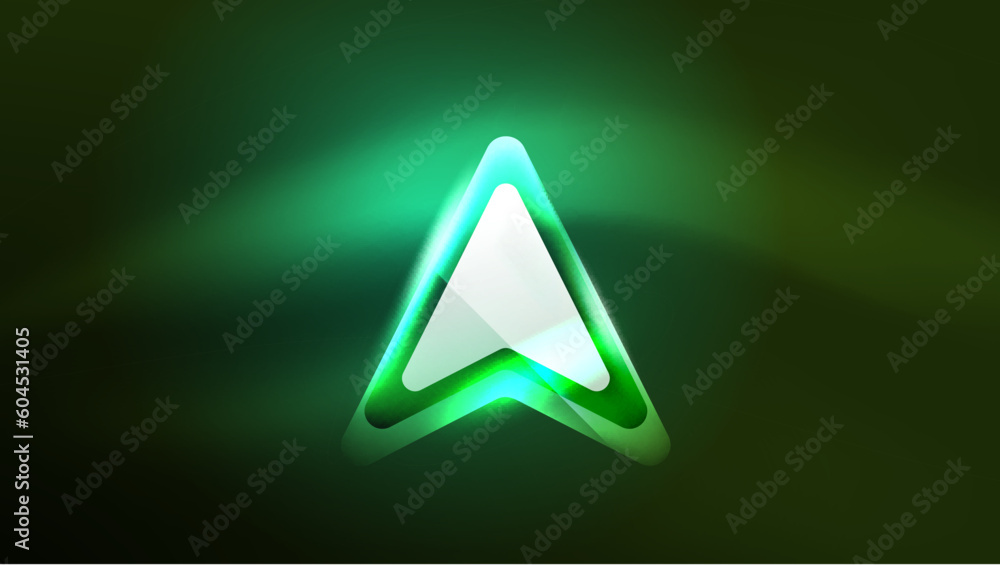 Abstract background landing page, geometric shape illuminated with glowing neon light on dark background. Futuristic city lights concept Abstract background landing page, geometric shape illuminated with glowing neon light on dark background. Futuristic city lights concept
