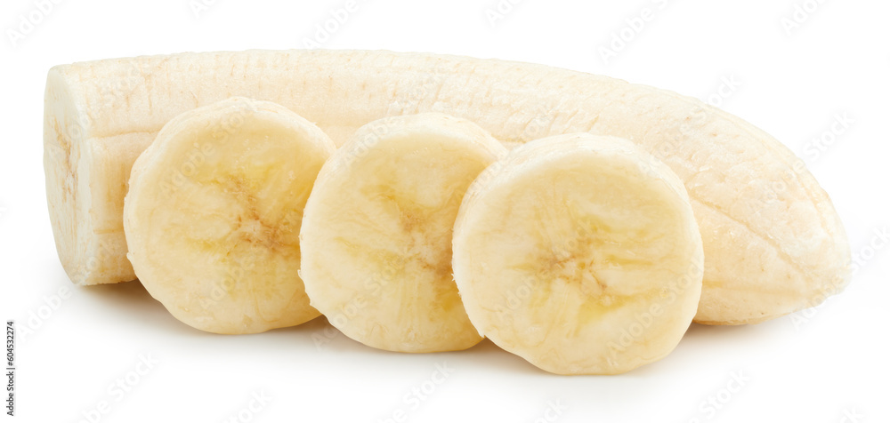 Banana slices Isolated with clipping path