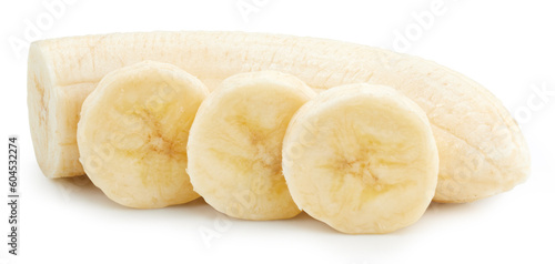 Banana slices Isolated with clipping path