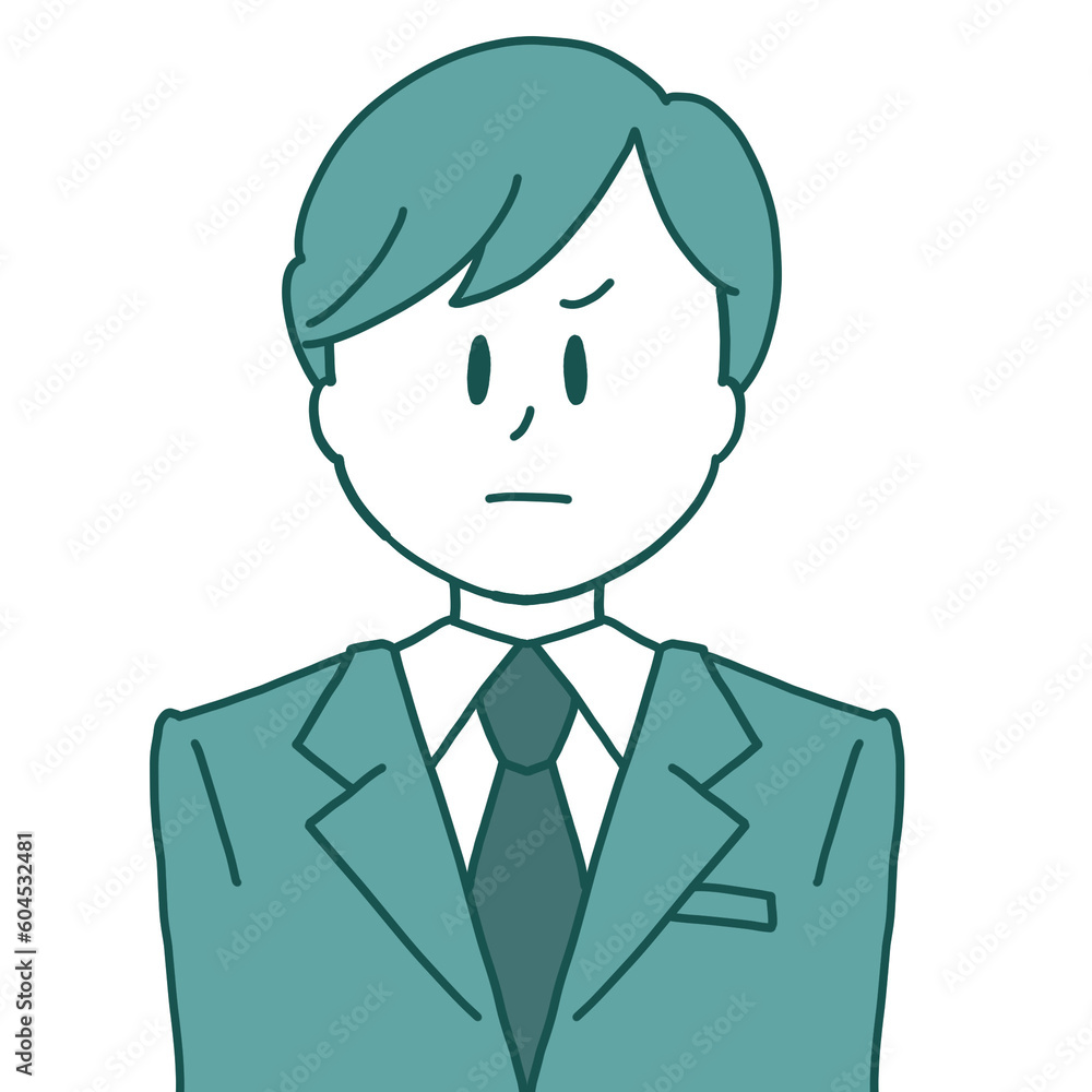 Illustration of a frustrated businessman