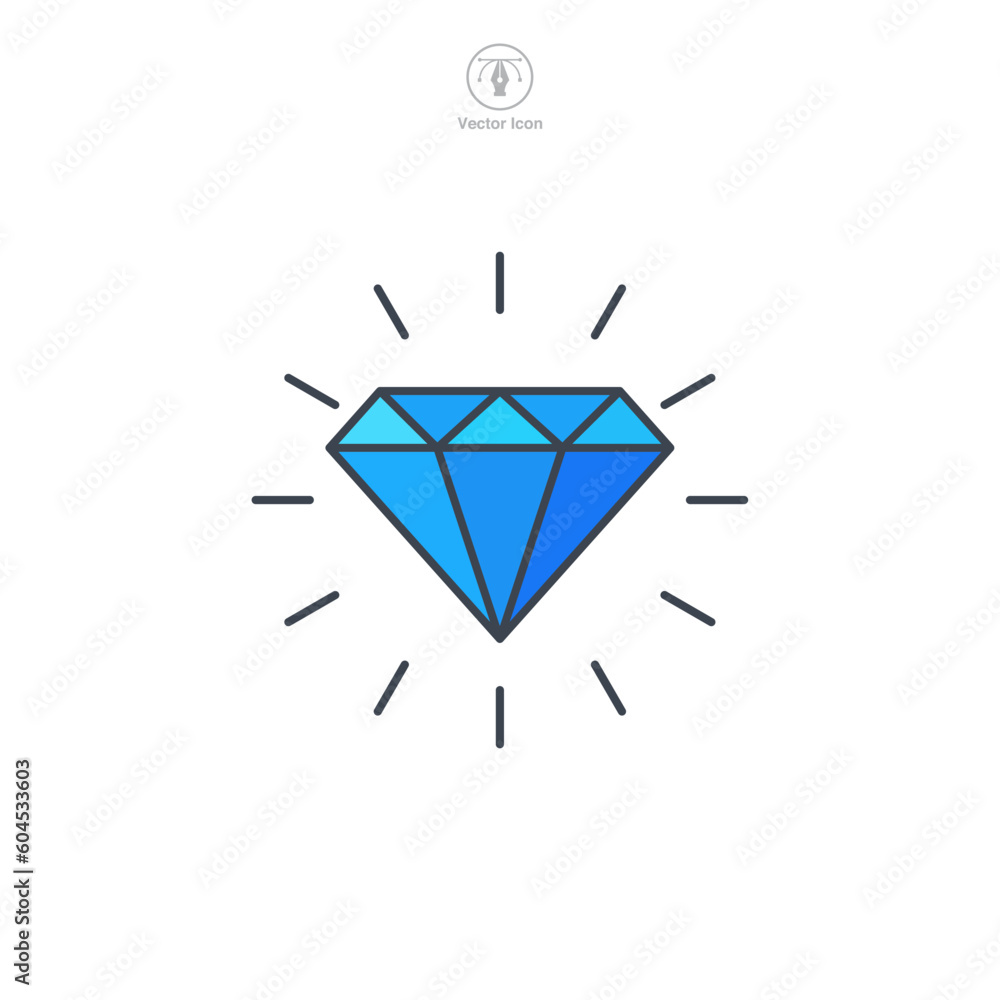 Diamond icon symbol template for graphic and web design collection logo vector illustration Diamond icon symbol template for graphic and web design collection logo vector illustration