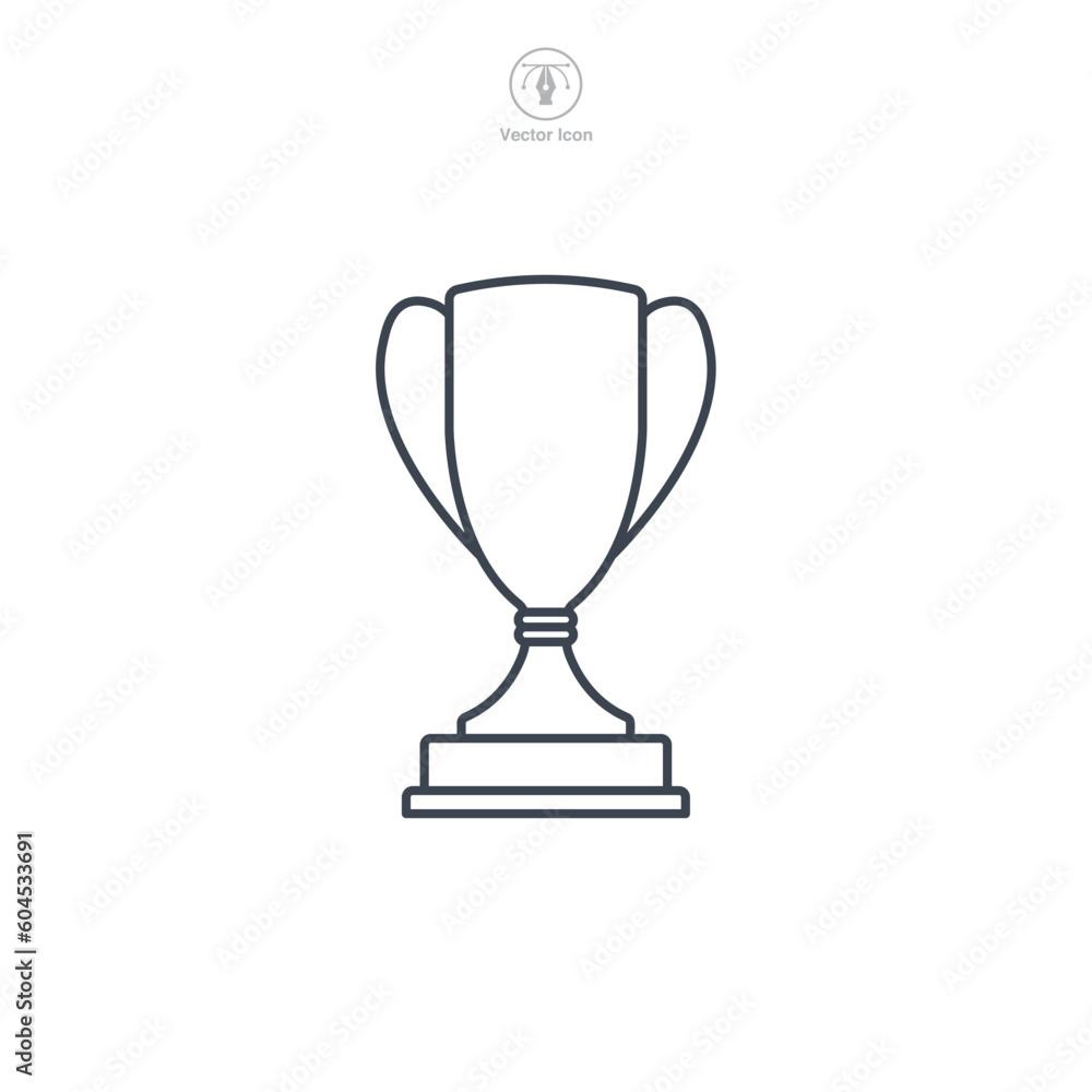 Trophy icon symbol template for graphic and web design collection logo vector illustration