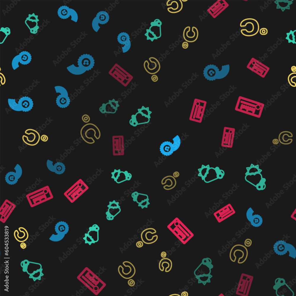 Set line Rainbow with sun, Thermometer and cloud,, Celsius and Meteorology thermometer on seamless pattern. Vector Set line Rainbow with sun, Thermometer and cloud,, Celsius and Meteorology thermometer on seamless pattern. Vector