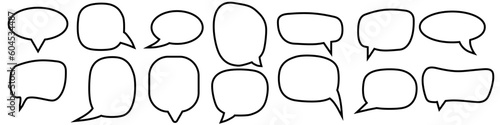 Speech bubbles icon vector set. massage icon vector set. chat symbol or logo.