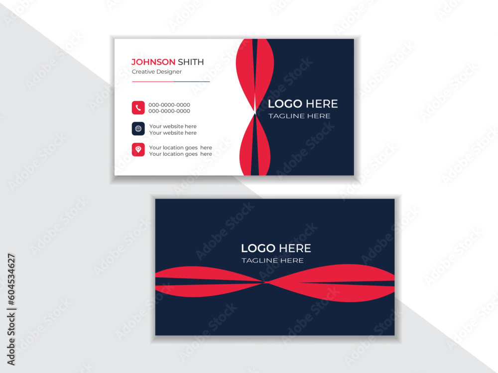 Fototapeta premium Visiting Card Corporate design for company