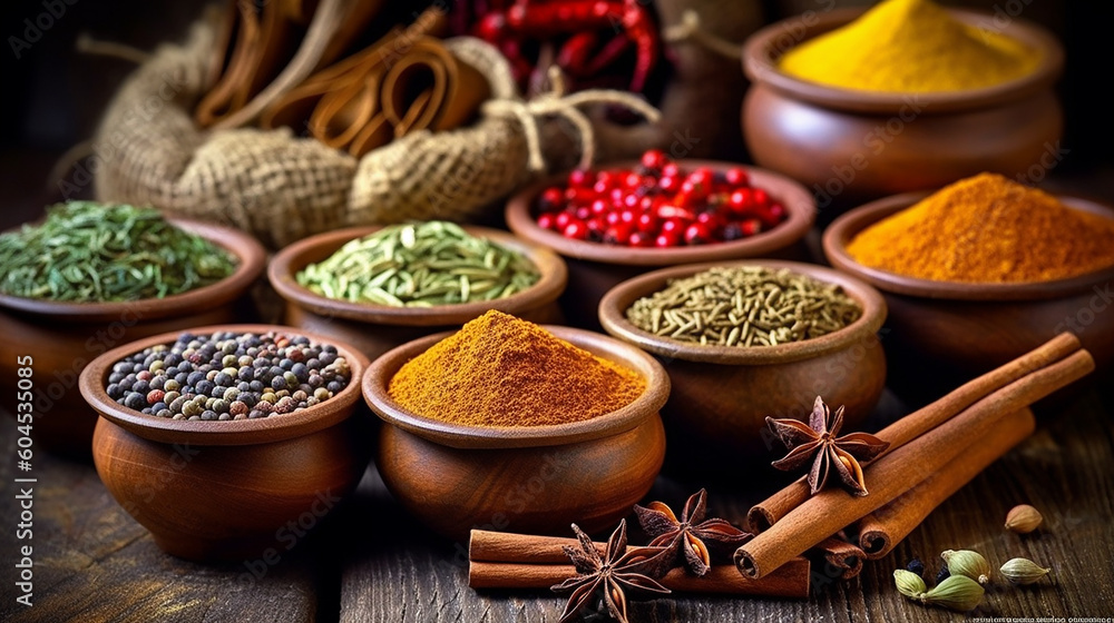 Stockphoto of spices,Generative AI Stockphoto of spices,Generative AI