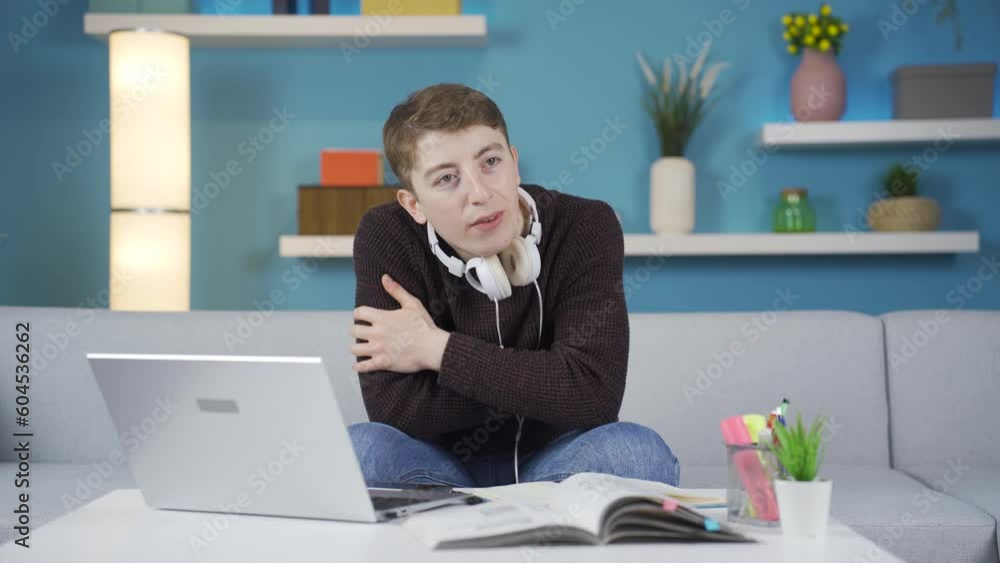 Young man with mental problems. Young man with mental problems.