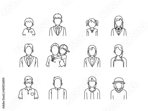 様々な年齢層の人々のイラスト