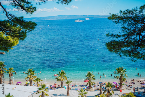 Fototapeta Naklejka Na Ścianę i Meble -  Endless blue beaches in Split, Croatia